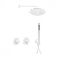 Baltos matinės spalvos potinkinė dušo sistema Paffoni Light